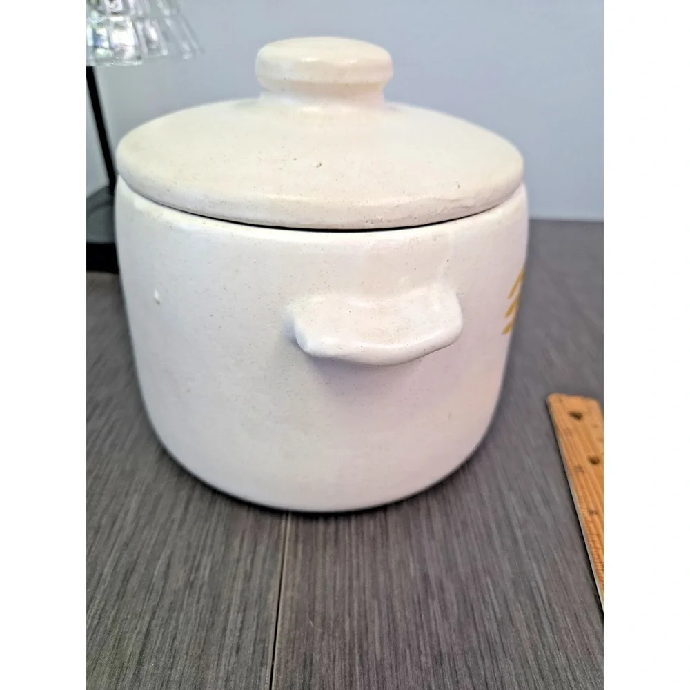 Vintage 1970's Bean Pot Crock Pottery‎ Stoneware Soup Tureen MCM West Bend w Lid